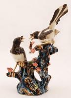 China-i Madarak, porcelán, jelzett, kézzel festett, hibátlan, cca 25x20cm