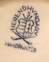 Herendi nyuszi, kézzel festett, jelzett, hibátlan, m:8,5 cm