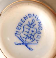 Herendi mini váza, kézzel festett, jelzett, hibátlan, m:8,5 cm