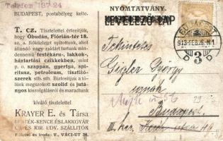 Budapest XIII. Váci út 34., Krayer  Festékudvar, litho (EK)