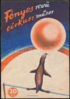1942 Bp., A Fényes Cirkusz műsorfüzete, sok reklámmal, képekkel