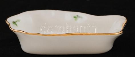 Herendi mini tálka, kézzel festett, jelzett, hibátlan, 9,5×5,5 cm