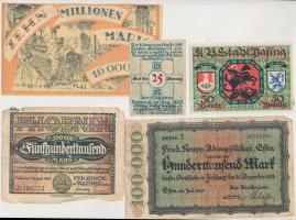 Németország / Weimari Köztársaság 1918-1923. 10db klf szükségpénz T:vegyes Germany / Weimar Republic 1918-1923. 10pcs of diff necessity notes C:mixed