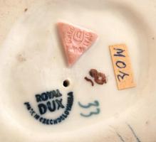 Royal Dux tükrös lány, porcelán, jelzett, hibátlan, 16cm