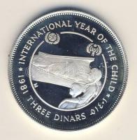 Jordánia 1982. 3D Ag "Gyermekév" T:PP R!