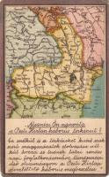 Megnézi Ön naponta a Pesti Hírlap háborús térképeit?; A romániai háború térképe; kiadja a Pesti Hírlap / Map of the Romanian war (EM)
