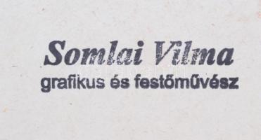 Somlai Vilma (1938-2007): Kisméretű képek, 7 db. Olaj, karton vagy farost, jelzettek, 12x15-25x20 cm...