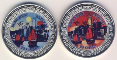 Nagy- Britannia 1997. "Trade 1$" Ag "Hong- Kong visszatér" 2klf db szines veret!...