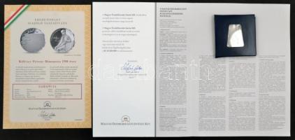 Fritz Mihály (1947-) 2013. "Kölcsey Ferenc Himnusza 190 éves" ezüstözött Cu emlékérem, tan...