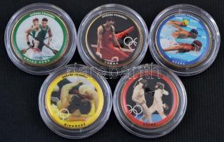 2012. "Londoni Olimpia" 50Ft aranyozott Cu-Ni (5xklf) dísztokban tanúsítvánnyal T:2