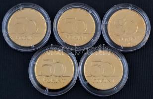 2012. "Londoni Olimpia" 50Ft aranyozott Cu-Ni (5xklf) dísztokban tanúsítvánnyal T:2