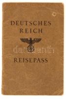 1938 Deutsches Reich Reisepass,  Német birodalmi fényképes útlevél orvos részére kiállítva, 16x10cm