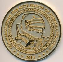 2014. "A 65. Formula-1 szezon emlékére" aranyozott fém emlékérem eredeti dísztokban (54mm)...