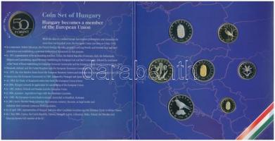 2004. 1Ft-100Ft 8klf db, szettben, benne 50Ft "Magyarország az EU tagja" T:PP 
Adamo FO38...