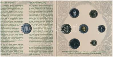 2007. 1Ft-100Ft 8klf db, szettben, benne "Berán Lajos és a pengő" Ag emlékérem (10g/0.999/...