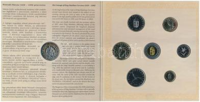 2008. 1Ft-100Ft 7klf db + Mátyás denár Ag fantáziaverete "Reneszánsz emlékév" dísztokos sz...