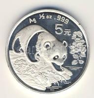 Kínai N.K. 1994. 5Y Ag "Panda mackó" T:PP