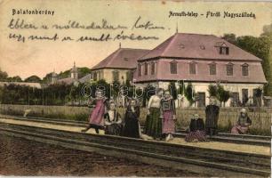 Balatonberény, Armuth-telep, Fürdő Nagyszálloda, vasút (EB)