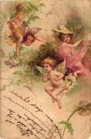 Fairies, flowers, litho (fl)