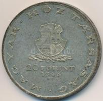 1948. 20Ft Ag "Táncsics" T:2,2- patina
Adamo EM3