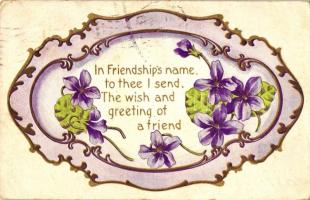 5 db RÉGI motívum képeslap, üdvözlőlapok, dombornyomott és litho lappal, vegyes minőség /5 old motiv...