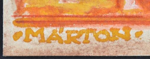 Márton Lajos (1891-1953): Cserkész életképek: Mit felejtettem ki?, vegyes technika, papír, jelzett, ...