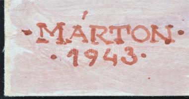 Márton Lajos (1891-1953): Gyűjtsd a Magyar Cserkészt!, vegyes technika, papír, jelzett, 20×23,5 cm