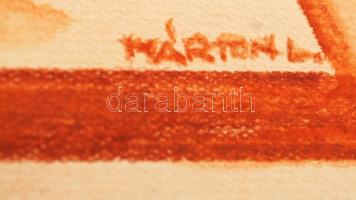 Márton Lajos (1891-1953): Cserkészcsokor, pasztell, papír, jelzett, 30×21 cm