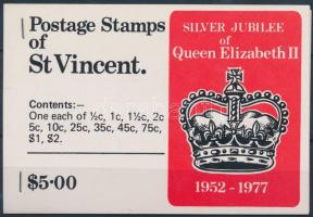 1977 II. Erzsébet királynő uralkodásának 25. évfordulója bélyegfüzet Mi 459YA-470YA