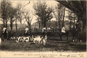 Les Sports - Chasses a courre du sud-ouest, le Rendez-vous / Hunters with dogs hunting a stag, rendezvous (EK)