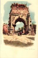 Rome, Roma; Arco di Drugo / Arch of Drusus, Meissner & Buch Künstler-Postkarten Serie 1018, litho s: G. Gioja