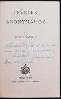 Puszta Sándor: Levelek Anonymához. Bp., 1941, Szent István Társulat. 234 p. Kiadói papírkötésben