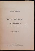 Székely Sándor: Mit akar tudni a filmről. 102 ábrával. Bp., 1943 Athenaeum. 215p.