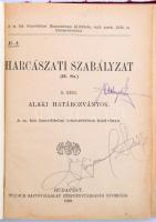 Harcászati szabályzat. II. Alaki határozványok.
Bp. 1939. Stádium. 109 p. 5 melléklet. Kiadói, kopo...