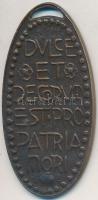 Zutt Richárd (1887-1938) 1914. "DVLCE ET DECORVM EST PRO PATRIA MORI" Br emlékérem (59x24m...