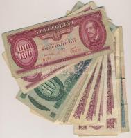 30db-os vegyes magyar forint bankjegy tétel, közte 1949. 100Ft T:vegyes