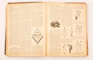 1902 Háztartás A magyar háziasszonyok közlönye.VIII. évfolyam 1-18. szám. Kiadói kopott egészvászon ...