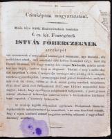 1840 Közhasznú Honi Vezér: Gazdasági, házi's tiszti Kalendáriom 1840. Közesztendőre. Pesten, [1840] Landerer és Heckenast. Címkép és az első 30 oldal nélkül, több lap restaurált (egy kettő hiányosan) Korabeli félbőr kötésben 162p.