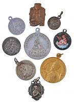 9db klf magyar és külföldi fém vallási érem, jelvény T:2,2- 9pcs of diff metal religious medal, badges C:XF,VF