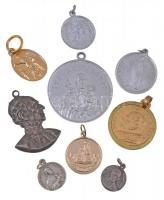 9db klf fém vallási érem T:2,2- 9pcs of diff metal religious medal C:XF,VF