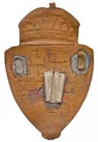 ~1930. "Egri Magyar Királyi Állami Dobó István Gimnázium" zománcozott Br jelvény (61x40mm)...