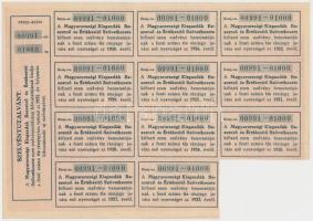 Budapest 1918. "Magyarországi Kisgazdák Beszerző és Értékesítő Szövetkezete" részvénye 100...