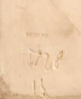 Herendi ivó lány, fehér mázas porcelán, hibátlan, jelzett, m: 19 cm