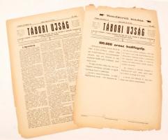 1915 Przemyśl, Tábori Újság, a 23. honvéd gyalogezred által Przemyśl első és második ostroma alatt naponta-kétnaponta megjelentetett újság 118. (rendkívüli), 119-120. lapszáma (február), szélein szakadásokkal