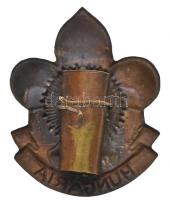 ~1940. "Hungaria" Br cserkész sapkajelvény (46x36mm) T:2