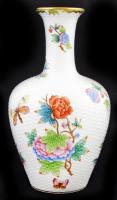 Herendi Viktória mintás váza, kézzel festett, jelzett, hibátlan, m:27 cm