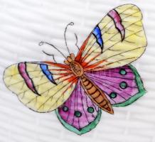 Herendi Viktória mintás váza, kézzel festett, jelzett, hibátlan, m:27 cm