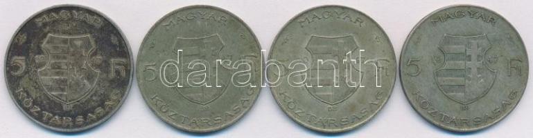 1947. 5Ft Ag "Kossuth" (4x) T:2-,3