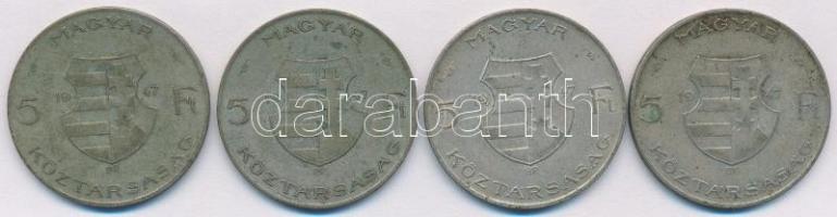 1947. 5Ft Ag "Kossuth" (4x) T:2-,3