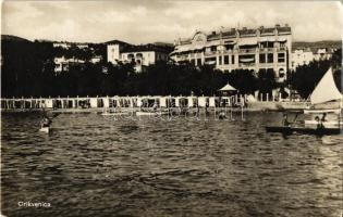 Crikvenica, beach, boats, Hotel Miramare (EK)